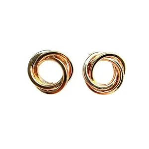 Mohii Earring Set For Women In Golden Color, Minimalist Style, Korean Earring, Studd For Women Golden Hoop Earrings, Chic and Contemporary Design, Lightweight