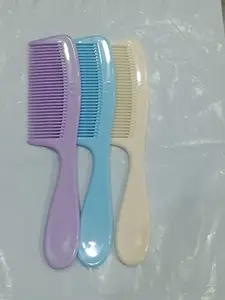 Lily Multicolor Handle Hair Comb (color may vary) (Pack of 3)