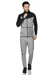 Vector X Black Sterling Mens Lightweight Sports Track Suit (L.Grey-Black)