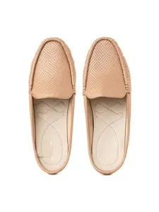 Khadim's Sharon Rose Gold Flat Loafer Mule Slip On Sandal for Women (2753145)