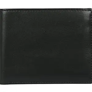 Leatherman Fashion LMN Men's Genuine Leather Black Wallet (10 Card Slots)