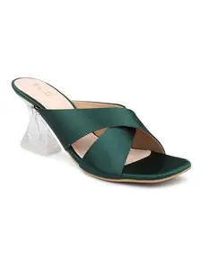 Inc.5 Women Green Embellished Block Heels