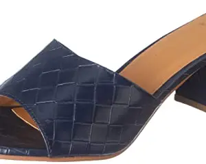 Carlton London Women's Blue Heel Sandal-3 Kids UK (CLL-7097)
