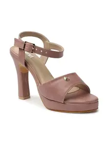 ELLE Women Sandal,Peach,UK-6