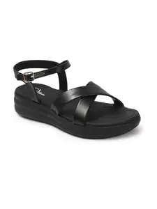 Carlton London Women Sandal,Black,UK-7