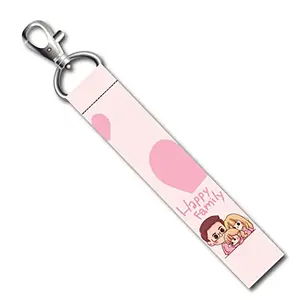 ISEE 360® Happy Family Lanyard Tag with Swivel Lobster for Gift Luggage Bags Backpack Laptop Bags L X H 5 X 0.8 INCH