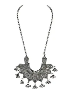 VENI Handmade 92.5 Silver Plated Necklace For Women's | Silver Oxidized Stylish Trendy Jewellery for Girls A No. 30