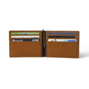 Auriann Premium Leather RFID Protected Money Clipper Dark Brown Men Wallet