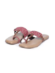 ZOUK Women's Jute Handcrafted Shimla Freesia Womens Chappals for Casual Work College - 37