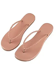 WalkTrendy Womens Synthetic Pink Open Toe Flats - 8 UK (Wtwf332_Pink_41)
