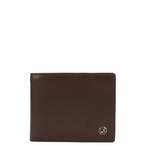 Da Milano RFID Protected Leather Wallet for Men with Card Slot - Brown