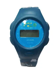 SS Traders Blue Digital Dial Round Shape Kids Watch - Silicone LED Kids Watch for Girls