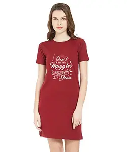 Stylish Cotton Blend Printed T-Shirt for Women | Casual Wear | Soft & Comfortable Fabric | Trendy Short Sleeve (Red_Medium)#7309