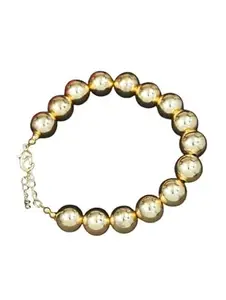 Stainless Steel Beads Gold-plated Bracelet Set ()_42
