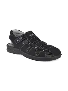 Bata Men's Slip-on Fisherman Sandal - BLACK (8 UK) (8616142)