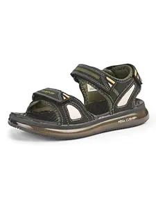 ABROS Men's ASLG0103N Sports Sandal -Black/Olive -8UK
