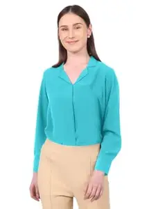 MRSWEARS Women's Regular Fit Cotton Blend Long Sleeves Opaque Shirt Style Top