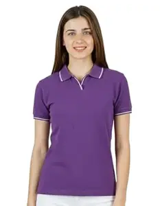 Scott International Women’s Cotton Polo T-Shirt | Half Sleeve Plain Collar Tee | Stylish Casual Top | Plain T-Shirt for Girls | Workwear for Office & Casual Wear