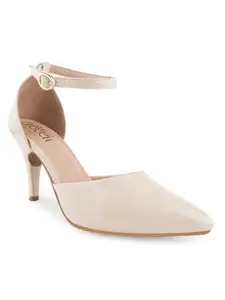 Shuz Touch Cream Pointed Toe Stiletto Heels