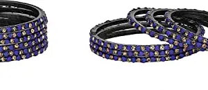 Designer Set of Bangle/Kada for Party and Daily Use, Glass, Ornamented-DK19 (Re_Bangle-QT1.a_bang)