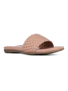 Inc.5 Womens Peach Casual Solid One Toe Slip-On Flats
