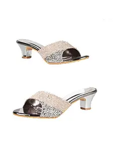 WalkTrendy Womens Synthetic Grey Sandals With Heels - 4 UK (Wtwhs472_Grey_37)