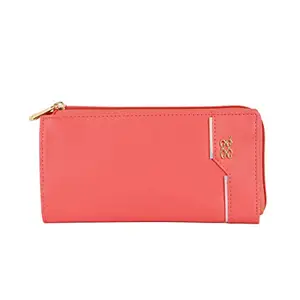 Baggit Women Pink Wallet Large Size | Ladies Stylish Purse Bag | Credit Card Money Holder