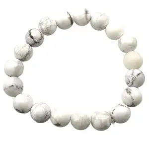 Osian Agate White Howlite Bracelet/Handmade bracelet from natural stone AGATES (dn-17)-1 Pack