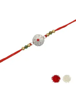 Gargi by P.N. Gadgil and Sons 925 Silver | Silver Rakhi | Gifts for Men and Boys | Rakshabandhan Rakhi for Brother | Rakhi for Boys & Men With Certificate of Authenticity | FJRK17640-60