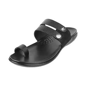Metro Mens Synthetic Black Slippers (Size (8 UK (42 EU))