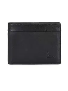 Pacific Gold Men Black Genuine Leather Wallet