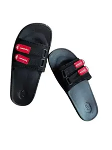 Comfortable Flip Flops For Mens And Boys | Slider for menss| Stylish Fashion Slipper for Mens | Comfortable | Lightweight (BLACK, UK Footwear Size System, Adult, Men, Numeric, Medium, 6)