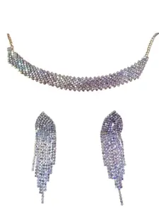 Fancy Beautiful Stone Choker Necklace Set for Women and Girls