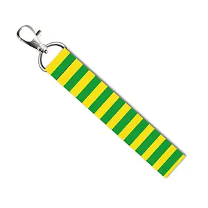 ISEE 360® Brazil Color Line Lanyard Tag with Swivel Lobster for Gift Luggage Bags Backpack Laptop Bags L X H 5 X 0.8 INCH