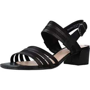 Clarks Caroleigh Bess Black Combi Leather Sandal