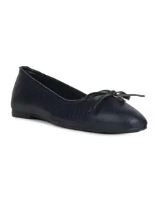Bata Women's Ballerina Shoes | Comfortable and Stylish Casual Ballet Flats for Everyday Wear | Lightweight Design | Perfect for Work, Outings, and Daily Use Blue