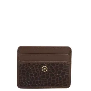 Da Milano Leather Card Holder for Men & for Women - Brown (10100A)