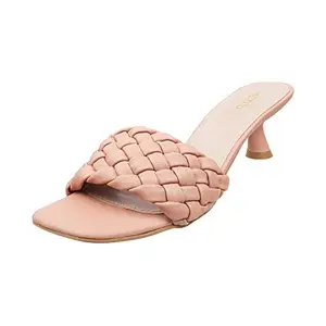 Metro Women Pink Heel Sandal UK/7 EU/40 (40-2417)