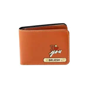 NAVYA ROYAL ART Customised Men's Artificial Leather Personalized Wallet Gift for Men/Gift for Love/Gift for Husband - Tan Wallet 02