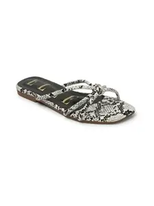 ELLE Women Sandal,White,UK-4