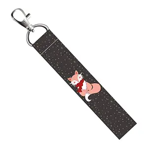 ISEE 360® Fox Lanyard Bag Tag with Swivel Lobster for Gift Luggage Bags Backpack Laptop Bags Students Workers Travelers L X H 5 X 0.8 INCH
