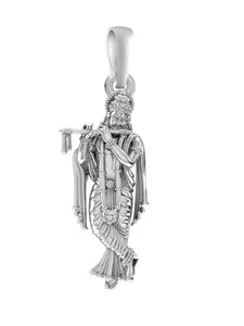 AKSHAT SAPPHIRE Sterling Silver (92.5% purity) God Krishna (Big Size) Pendant for Men & Women Pure Silver Lord krishan (Big Size) Locket for Good Health & Wealth