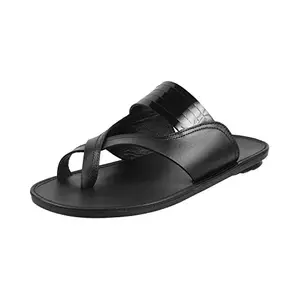 Mochi Mens Leather Black Slippers (Size (7 UK (41 EU))