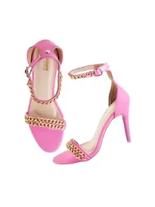 SilverArrow Womens Vista Glide Pink Heeled Sandal_7 UK (4nahl199)