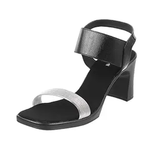 Mochi Womens Synthetic Black Sandals (Size (5 UK (38 EU))