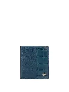 Da Milano Genuine Leather Blue Bifold Mens Wallet with Multicard Slot (10305)
