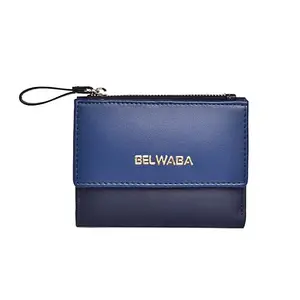 Belwaba Faux Leather Navy Blue Wallet for Women/Ladies