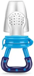 KINDAR CARE Baby's Silicone Plastic Feeding Bottle | Blue | Pack of 1 | 10 Ml