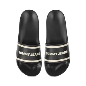 Tommy Hilfiger EVA Solid Black Men Flat Slides (F23HMFW240) Size- 44