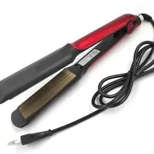 Generic TOLERANCE PROFESSIONAL 8077AC Hair Crimper With 4 X Protection Coating Hair Straightener (Red , Black)